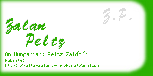 zalan peltz business card